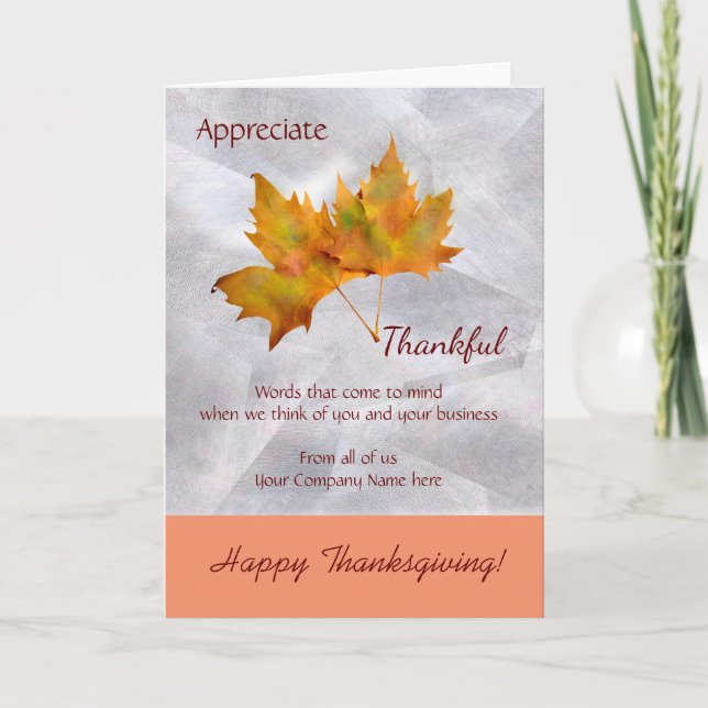 Tarjeta de felicitación del Día de Acción de Graci (Anverso)