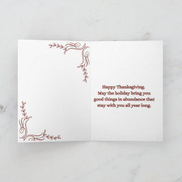 Tarjeta de felicitación del Día de Acción de Graci