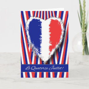 Tarjeta de felicitación del día de Bastille en