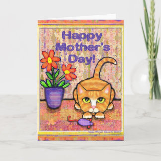 Tarjeta de felicitación del día de Cat Mother del