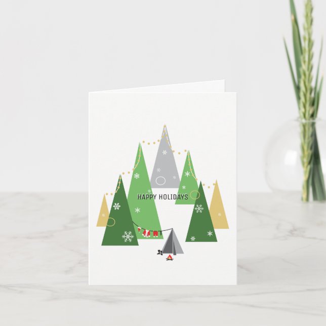 Tarjeta de felicitación del día de fiesta de Santa (Anverso)