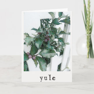 Tarjeta de felicitación del día de fiesta de Yule