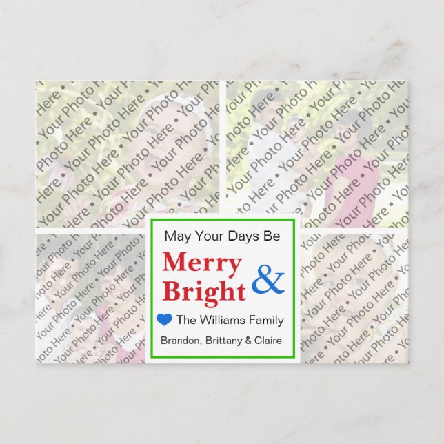 Tarjeta de felicitación del día de fiesta del (Anverso)