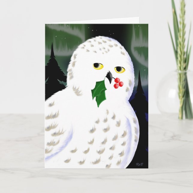 Tarjeta de felicitación del día de fiesta del búho (Anverso)