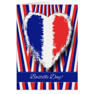 Tarjeta de felicitación del Día de la Bastilla con