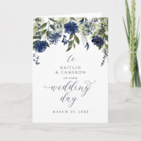 Tarjeta de felicitación del Día de la Boda de Flor