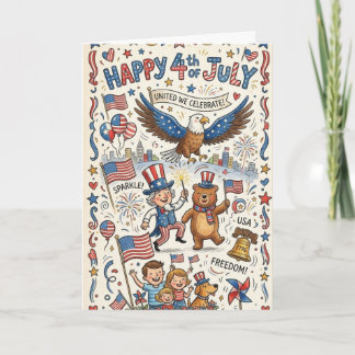 Tarjeta de felicitación del día de la Independenci