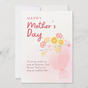 Tarjeta de felicitación del día de la madre con ac
