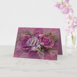 Tarjeta de felicitación del Día de la Madre con ro