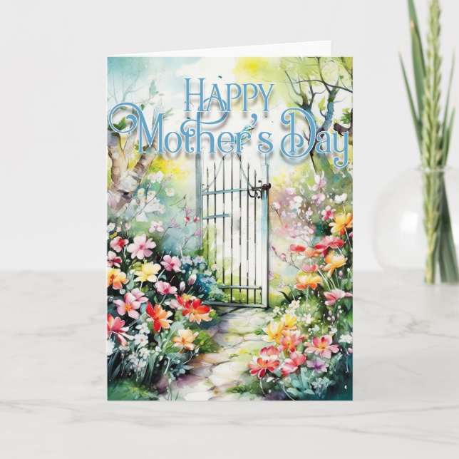 Tarjeta de felicitación del Día de la Madre - Jard (Anverso)