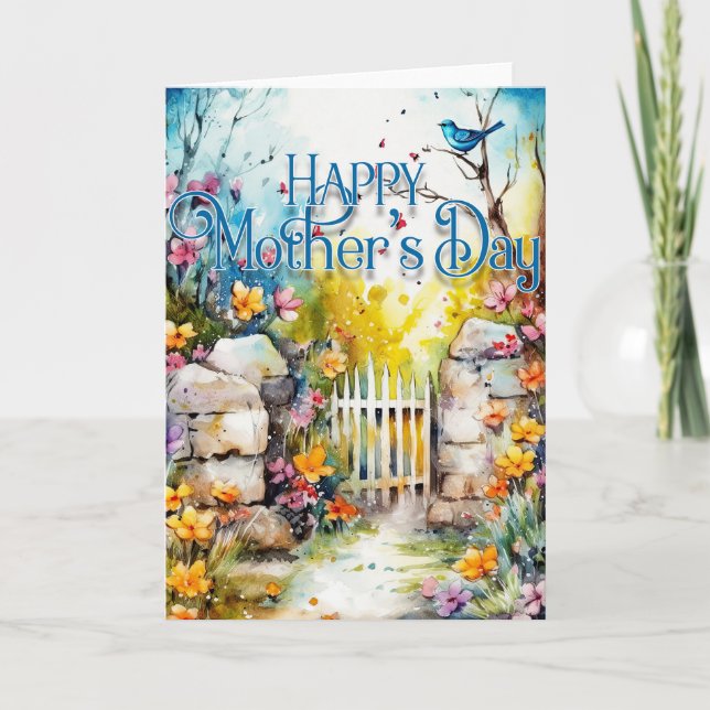 Tarjeta de felicitación del Día de la Madre - Jard (Anverso)