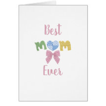 Tarjeta de felicitación del día de la madre patchw