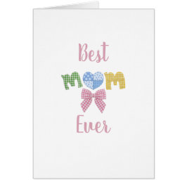 Tarjeta de felicitación del día de la madre patchw