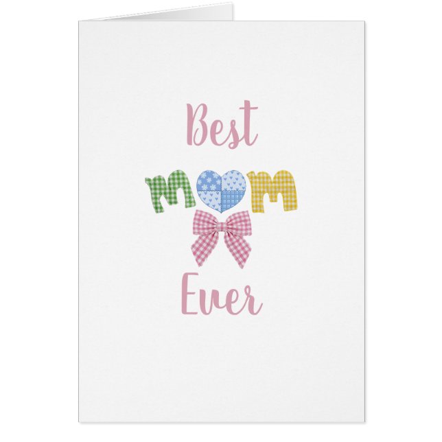 Tarjeta de felicitación del día de la madre patchw (Frente)