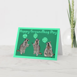 Tarjeta de felicitación del día de la marmota