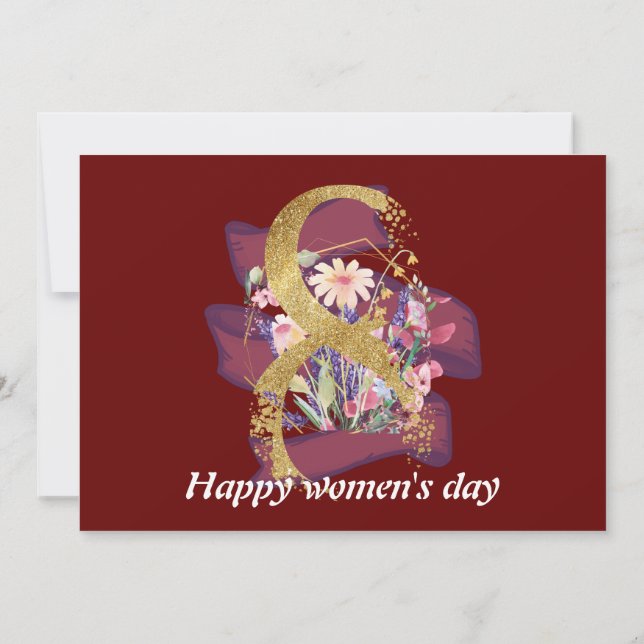 Tarjeta de felicitación del día de la mujer (Reverso)
