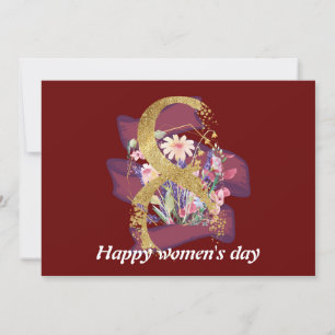 Tarjeta de felicitación del día de la mujer