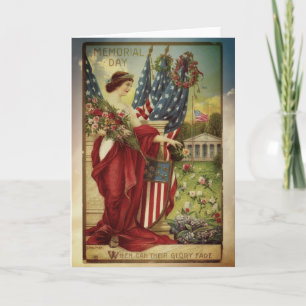 Tarjeta de felicitación del Día de los Caídos Vint