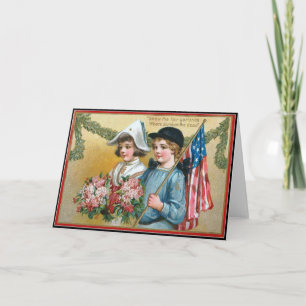 Tarjeta de felicitación del Día de los Caídos Vint