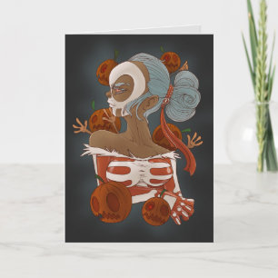 tarjeta de felicitación del día de los muertos