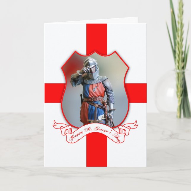 Tarjeta de felicitación del día de San Jorge con (Anverso)