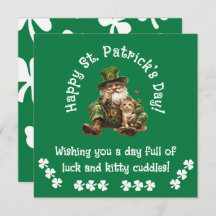 Tarjeta de felicitación del día de San Patricio Fe