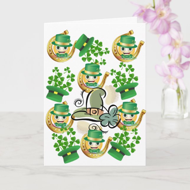 Tarjeta de felicitación del Día de San Patricio Ho (Orquídea)