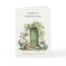 Tarjeta de felicitación del Día de San Patricio Su
