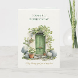 Tarjeta de felicitación del Día de San Patricio Su