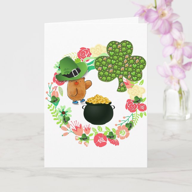 Tarjeta de felicitación del Día de San Patricio Te (Orquídea)
