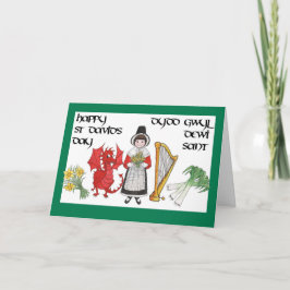 Tarjeta de felicitación del día de St David: