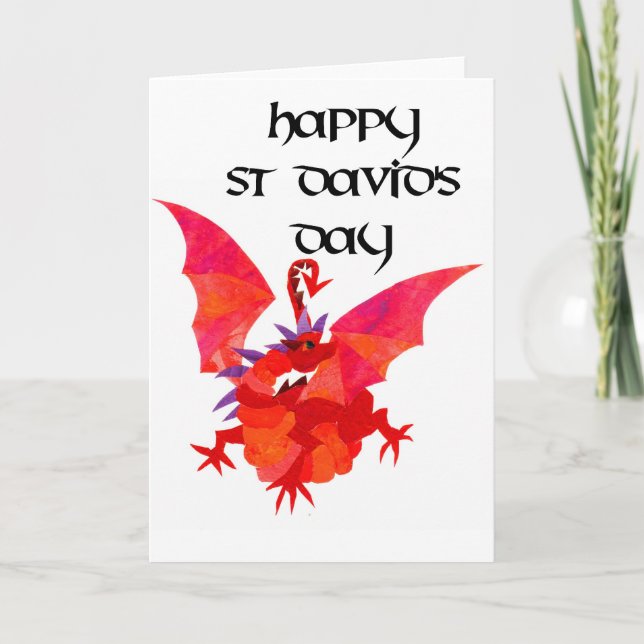 Tarjeta de felicitación del día de St David - (Anverso)