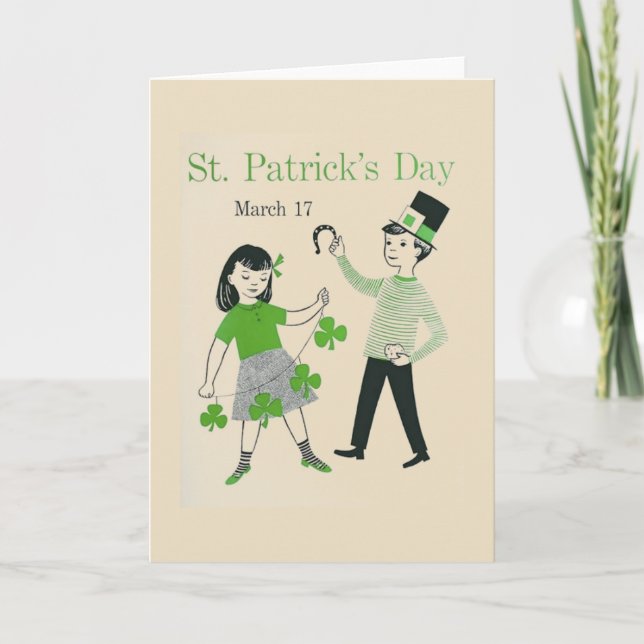 Tarjeta de felicitación del día de St Patrick (Anverso)