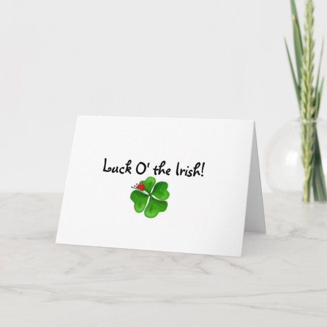 Tarjeta de felicitación del día de St Patrick (Anverso)
