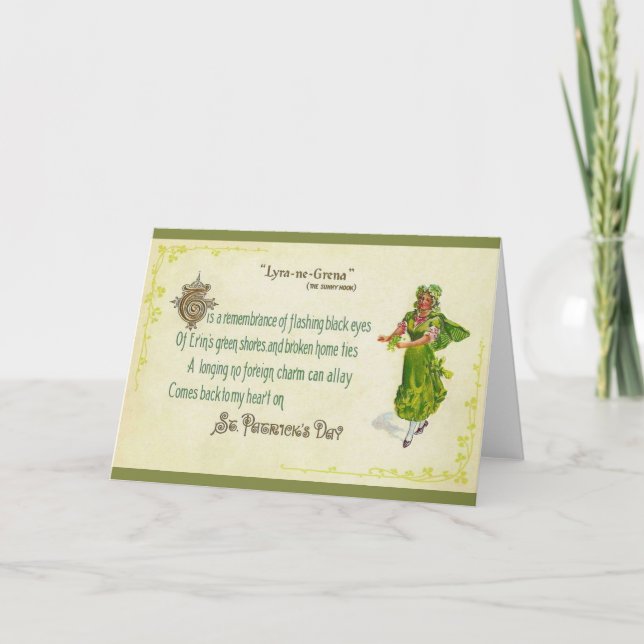 Tarjeta de felicitación del día de St Patrick del (Anverso)