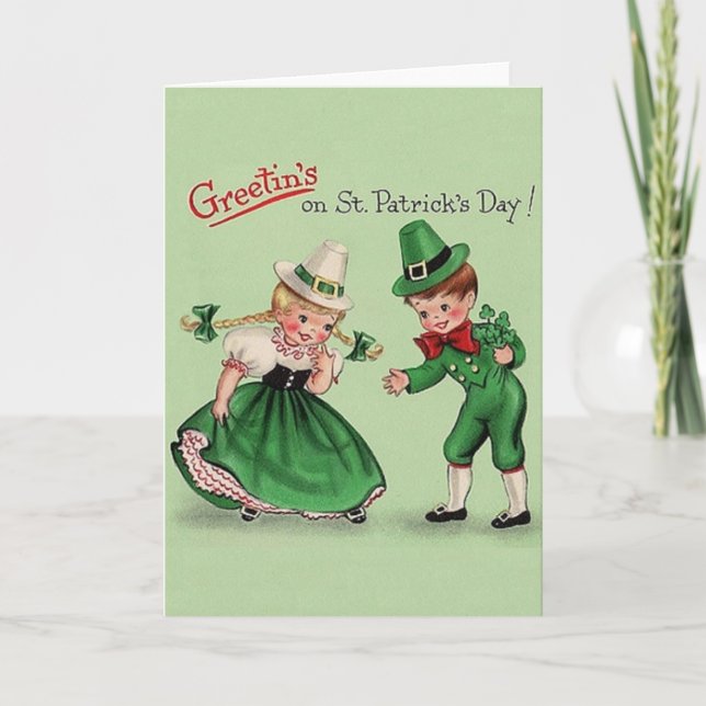 Tarjeta de felicitación del día de St Patrick del (Anverso)