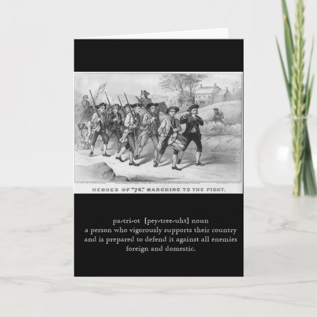 Tarjeta de felicitación del día de veterano de los (Anverso)