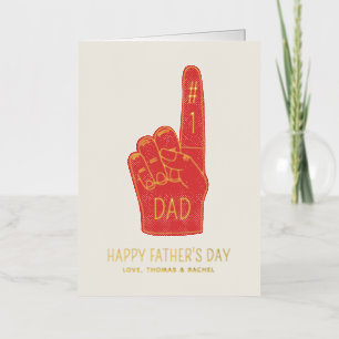 Tarjeta de felicitación del Día del Padre con dedo
