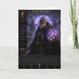 Tarjeta de felicitación del Día del Padre hechicer