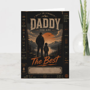 Tarjeta de felicitación del Día del Padre rústica