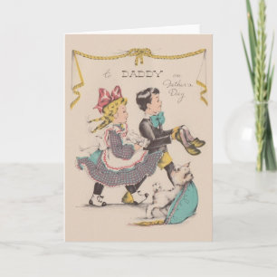 Tarjeta de felicitación del Día del Padre Vintage