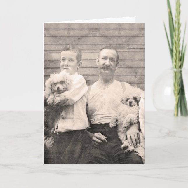 Tarjeta de felicitación del Día del Padre Vintage (Anverso)