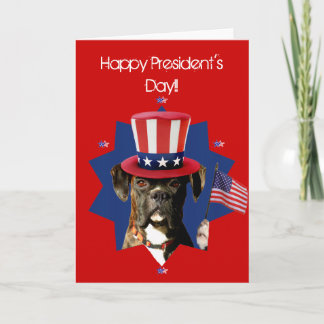 Tarjeta de felicitación del día del presidente Box