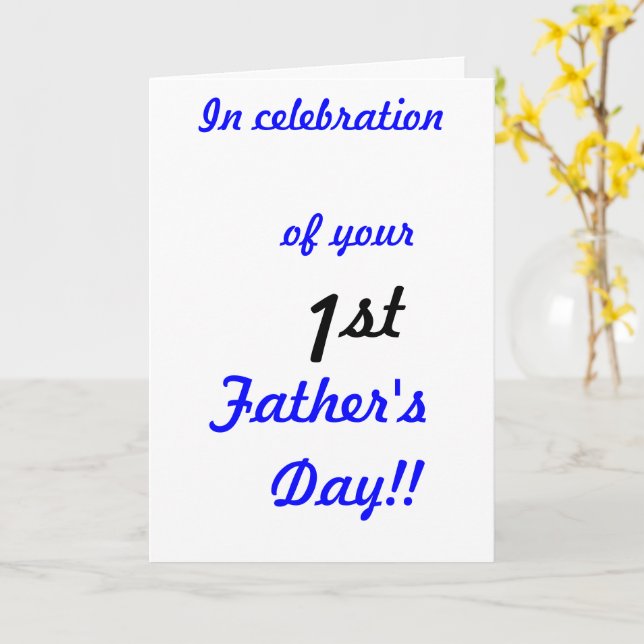 Tarjeta de felicitación del Día del Primer Padre (flor amarilla)