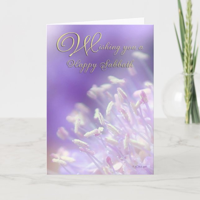tarjeta de felicitación del día del Sabat del (Anverso)