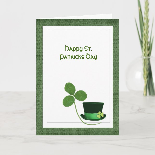 Tarjeta de felicitación del día del St. Paticks (Anverso)