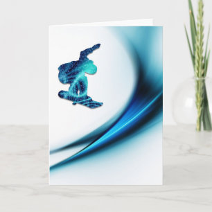 Tarjeta de felicitación del diseño de la snowboard