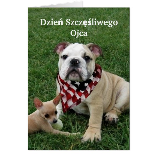 Tarjeta de felicitación del dogo de Dzień