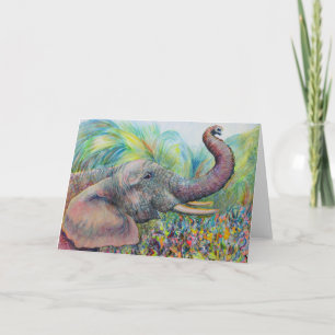 Tarjeta de felicitación del elefante