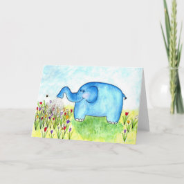 tarjeta de felicitación del elefante